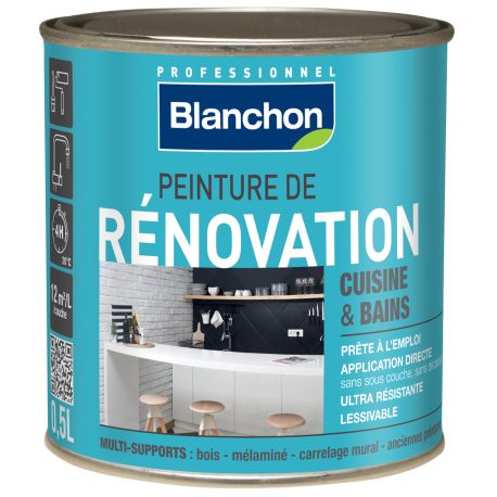 Peinture de Rénovation Cuisine & Bains - Gris Poivre - 0.5 L