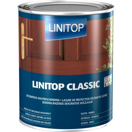 Lasure mate satin LINITOP Chêne foncé de 1 litre Lasure mate satin LINITOP Chêne foncé de 1 litre