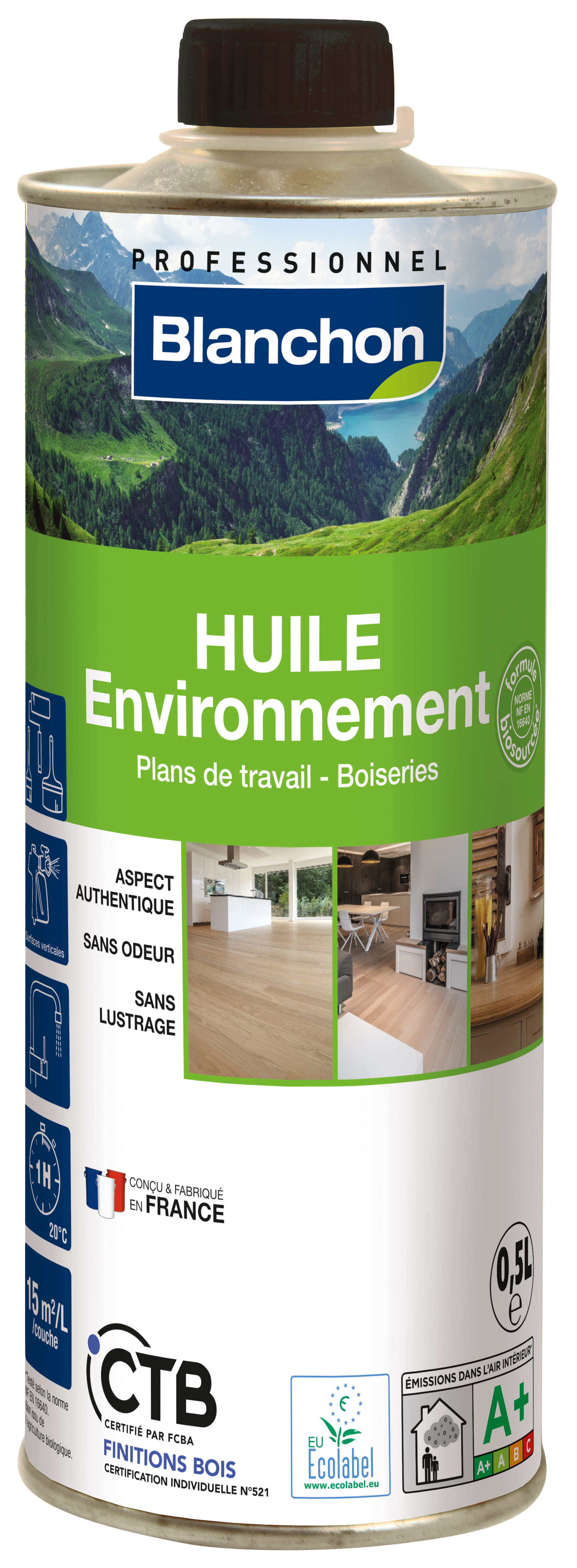 Huile naturelle écologique pour bois Perl'Oléo Parquet 5L