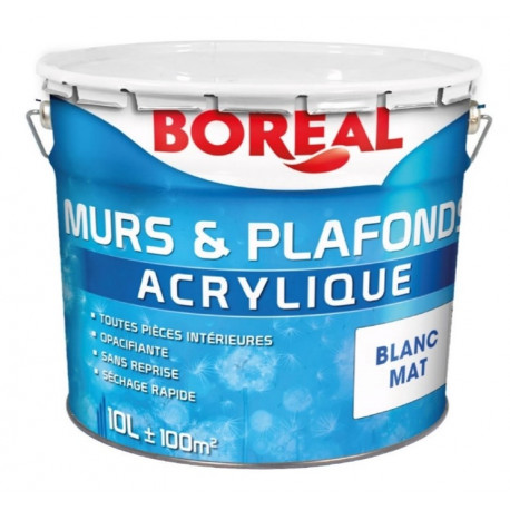 Peinture murs et plafonds Blanc Mat - Boréal