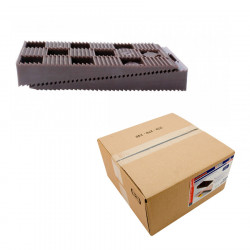 100 Cales crantées multi-usages - 90 x 45 x 15 mm MARRONS