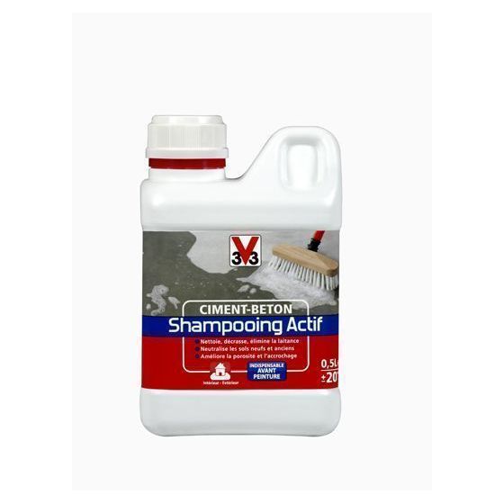 Shampooing actif ciment-béton