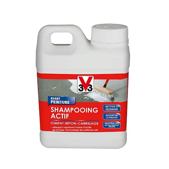 Shampooing actif ciment-béton