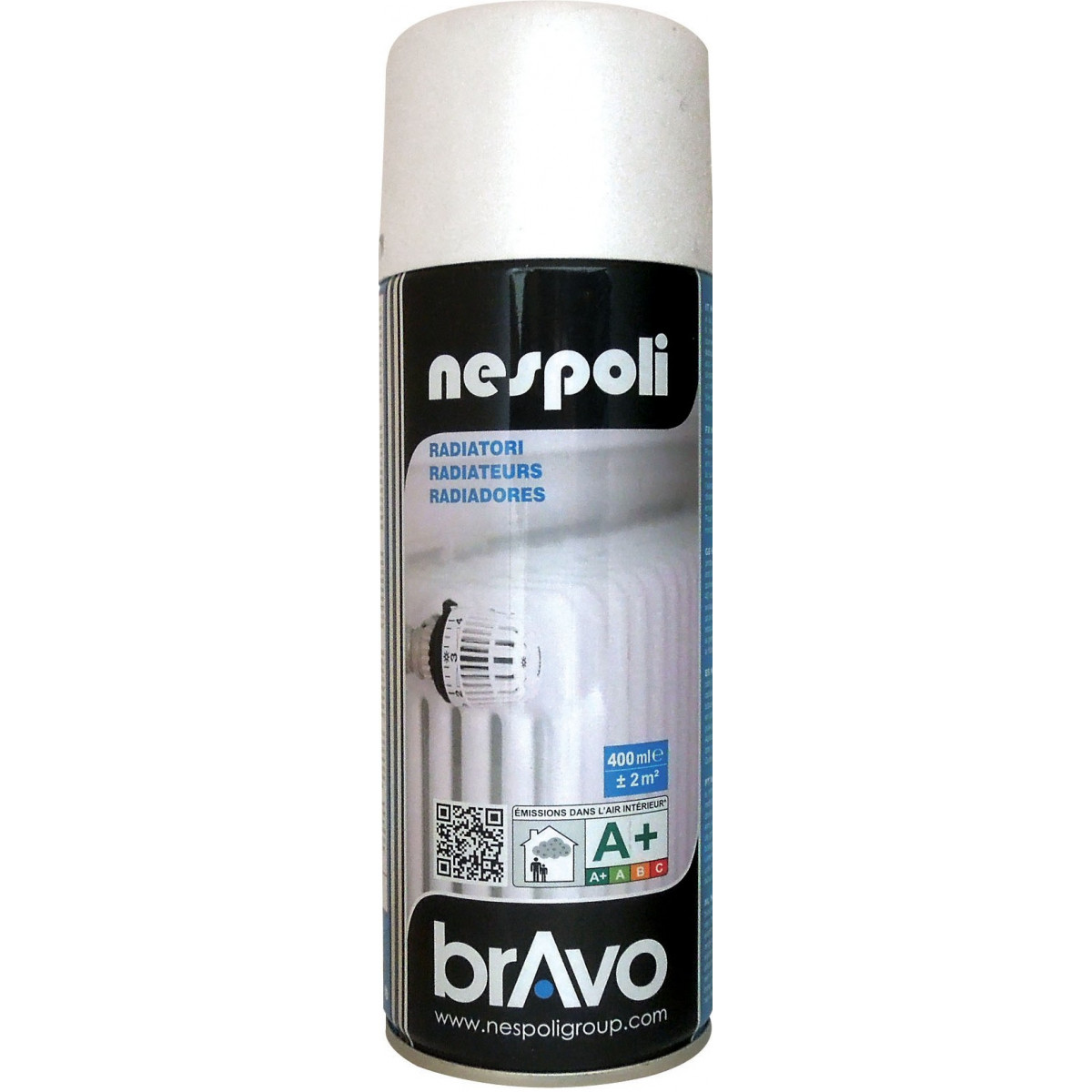 Peinture aérosol acrylique Mat blanc satin 400ml Manubricole