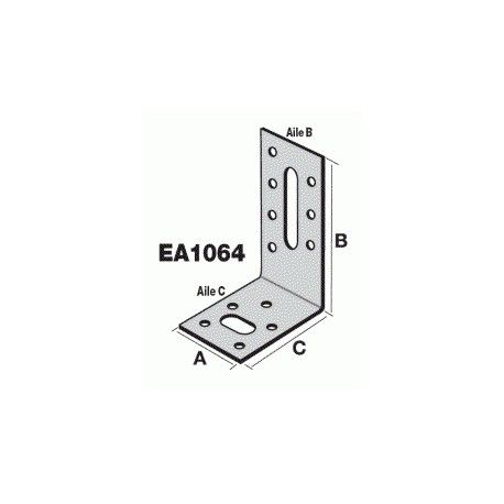 Equerre d'assemblage EA1064/2,5 - 100x60x40x2,5mm - SIMPSON