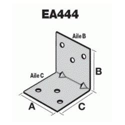 Equerre d'assemblage EA444/2- 40x40x40x2mm- SIMPSON