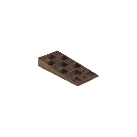 Sachet de 16 Cales crantées multi-usages -  90 x 45 x 15 mm MARRONS