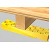 Sachet de 6 Cales crantées multi-usage - 150 x 45 x 25 mm  JAUNES