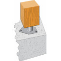 Pieds de poteau angle de dalle 130x130 PBLR