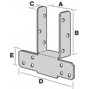 Pieds de fermette a plat PFA38