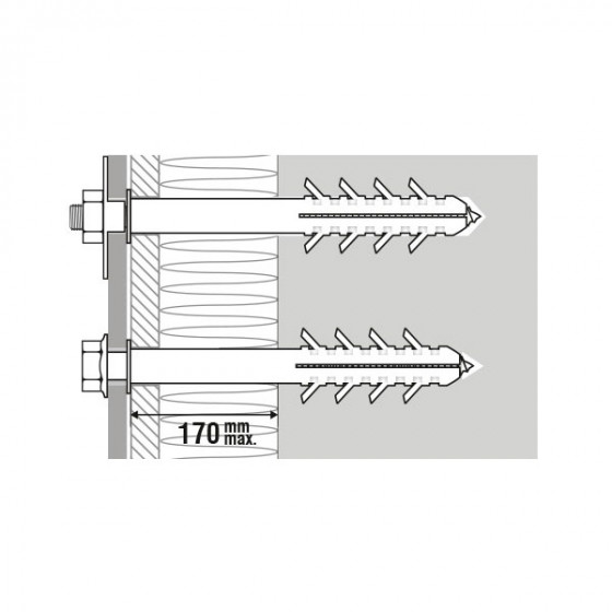 Isol Fix Kit Fixation Chauffe-Eau sur Isolant par Scell-It - Manubricole ...