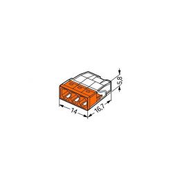 Bornes pour boîtes de dérivation COMPACT, 2,5 mm², 3 Conducteurs - Boîte de 100