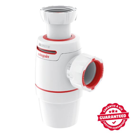 WIRQUIN NEO, siphon de lavabo D32 sans prise machine à laver