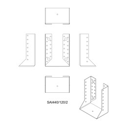 Sabot  ailes intérieures 120 x 160 x 2 - Simpson