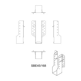 Sabot ailes extérieures 45 X 168 X 1.5 - SIMPSON