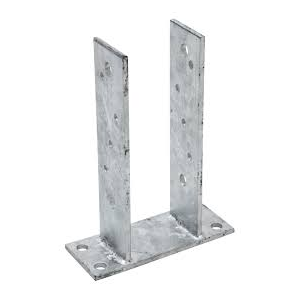 Pied de poteau en U 71 X 50 X 200 mm