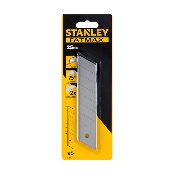 Lot de 5 lames de cutter 25mm - FATMAX -STANLEY