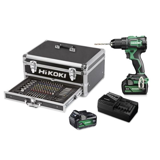 Perceuse à percussion DV18DEWJZ + Coffret avec accessoires perçage 100 pièces