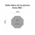 Piscine bois octogonale Océa 580 cm H.130 cm - UBBINK