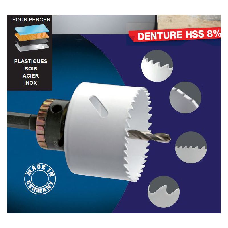 Trépan Bi-métal Cobalt – Diamètre 68 Mm – Pour Percer Métal, Bois, Plastique